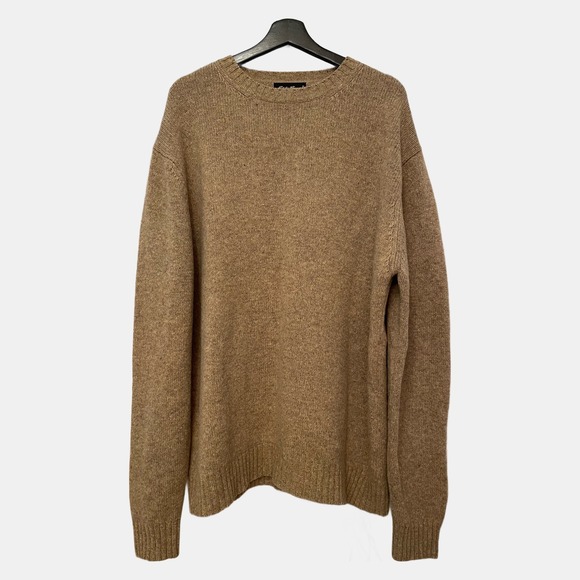Eddie Bauer Other - Eddie Bauer Mens XXL Lambswool Crewneck Sweater Heathered Brown Tan Pullover Y2K